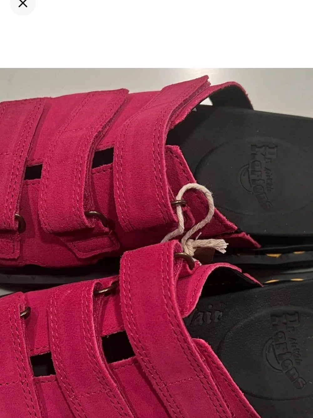 Dr. Martens  Pink Suede Triple-Strap Sandals - Picture 6 of 7
